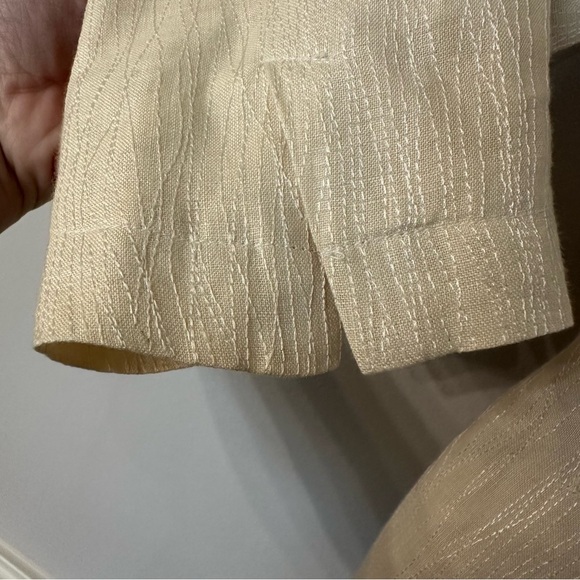 Eileen Fisher Women’s Long Sleeve 100% Linen High Collar Cream Jacket Sz M GUC - Picture 6 of 9